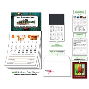 Magna-cal (tm) - Business Card Magnet Calendar -oct. 2012. Available To Ship 8/15/12 Through 11/14/12