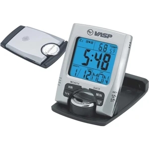 Digital Travel Alarm Clock With El Backlight, Calendar And Thermometer