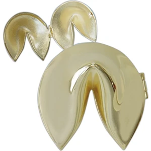 Gold Plated Zinc Alloy Fortune Cookie