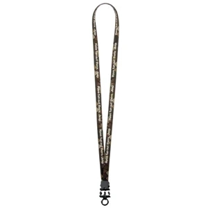 1/2" Dye Sublimated Stretchy Elastic Lanyard With Plastic Snap Buckle Release & O-ring