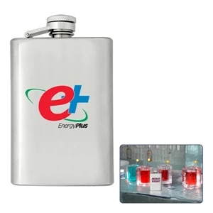 50 Working Days - Personal 4 Ounce Stainless Steel Flask With A Screw On Top