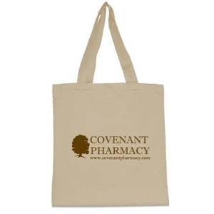 Natural Color Basic Cotton Tote, 6 Oz. 100% Cotton Canvas. 22" Handles