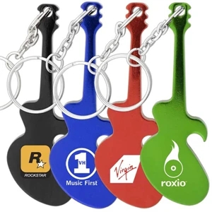 3 Working Days - Aluminum Metal Key Chain Bottle Opener In The Shape Of An A Guitar