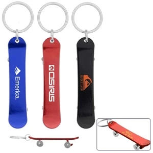 1 Working Day - Skateboard Shape Aluminum Metal Bottle Opener With Key Chain