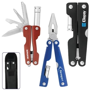 50 Working Days - Mini 8 Function Stainless Steel Multi Tool With Flashlight