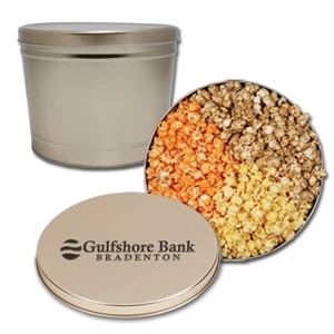 Utz(r) Snack On - Popcorn 3-way 2 Gallon Tin With Cheese, Butter And Caramel Popcorn