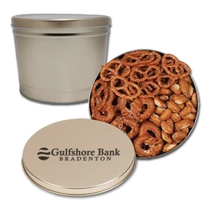 Utz(r) Snack On - Pretzels 3-way 2 Gallon Tin With Nuggets, Hard And Specials Pretzels