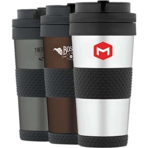 Nissan (r) - Charcoal - Travel Tumbler Has Comfortable Silicone Rubber Grip