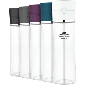 Hydration Bottle Has Stain Resistant Lid, Flip-up Carrying Loop, Ergonomic Design