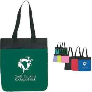 Silkscreen - Economy Polyester Tote Bag With Vinyl Backing And 24" Webbed Handles