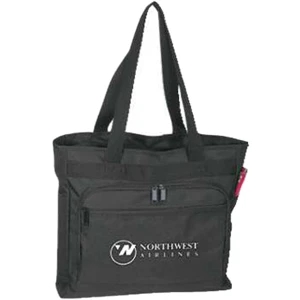 Embroidery - Classic Travel Tote Bag Made Of Polyester Shell With Water Repellent Vinyl Backing