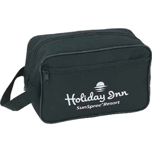Silkscreen - Travel Kit With Vinyl Backing, Zippered Main Compartment And Front Pocket