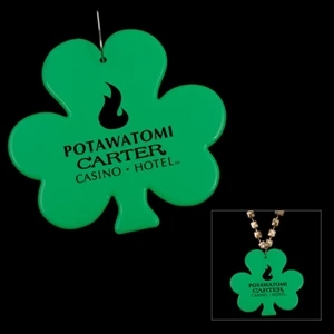 Cheap Logoed Green Shamrock Medallions (non Light-up Item), 5 Day Production