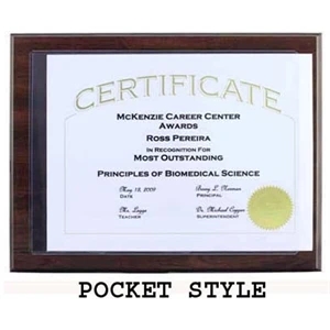 Standard slide in Pocket Certificate Cherry Finish