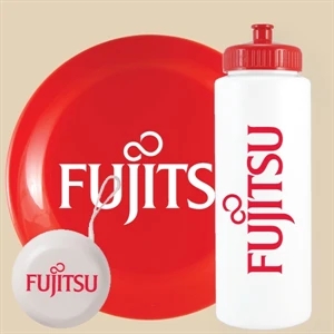 Bottle Flyer & Yoyo Kit - 32 Oz Water Bottle, Yoyo & 9" Flying Disc In Mesh Bag