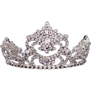 Tiara Made With Using Only The Finest Austrian Crystal Rhinestones, 3 1/2" High
