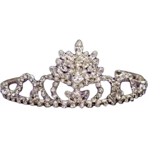 Tiara Made With Using Only The Finest Austrian Crystal Rhinestones, 2 1/2" High