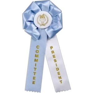 Custom Rosette Ribbon With 5" Diameter Head And Two 2" X 9" Streamers, 12"