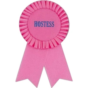 Custom Rosette Ribbon With 3 1/2" Diameter Head And Two 1 5/8" X 4" Streamers, 6"