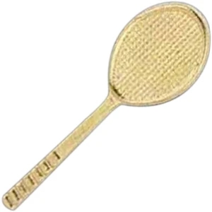 Tennis Racquet - Stock Design Award Pin With Clutch Back Attachment For Secure Mounting