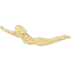 Female Swimmer - Stock Design Award Pin With Clutch Back Attachment For Secure Mounting