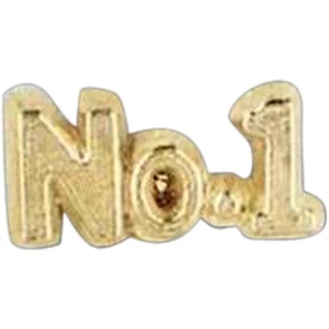 "no.1" - Stock Design Award Pin With Clutch Back Attachment For Secure Mounting