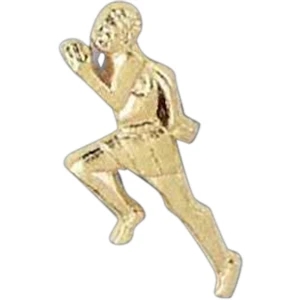 Male Runner - Stock Design Award Pin With Clutch Back Attachment For Secure Mounting