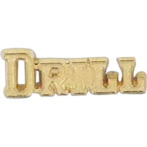 "drill" - Stock Design Award Pin With Clutch Back Attachment For Secure Mounting