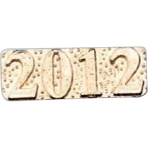 "2012" - Stock Design Award Pin With Clutch Back Attachment For Secure Mounting