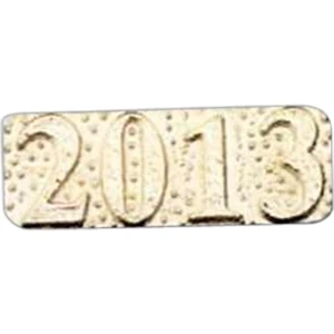 "2013" - Stock Design Award Pin With Clutch Back Attachment For Secure Mounting