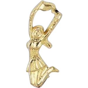 Cheerleader - Stock Design Award Pin With Clutch Back Attachment For Secure Mounting