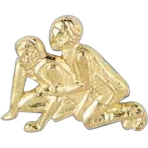 Wrestling - Stock Design Award Pin With Clutch Back Attachment For Secure Mounting