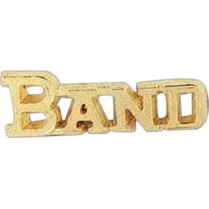"band" - Stock Design Award Pin With Clutch Back Attachment For Secure Mounting