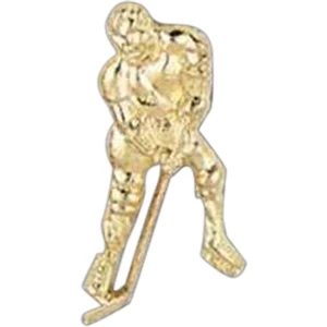 Ice Hockey - Stock Design Award Pin With Clutch Back Attachment For Secure Mounting