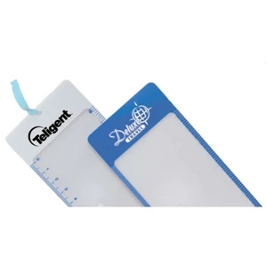 Targetline - Pocket Book Sheet Magnifier With Colored Border With Two Rulers