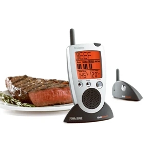 Brookstone (r) Grill Alert (r) - Talking Remote Meat Thermometer With Lcd Receiver Display
