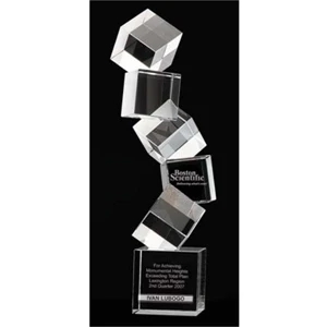 Arabesque - Small - Award With An Interesting Play On Cubes That Appear To Defy Gravity