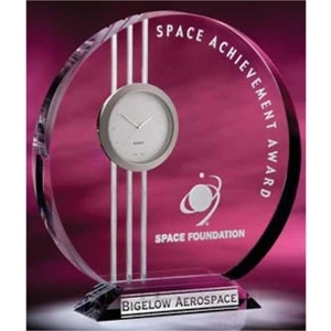 Neo-metro - Clock Boasts A Satin Finish Bezel, Japanese Quartz Movement And Heavy Optic Crystal