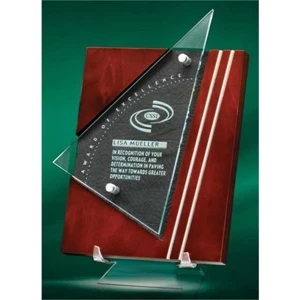 Premiera - Plaque Award Maintains Warmth Through Us Of Cherry Stained Wood And Black Leather