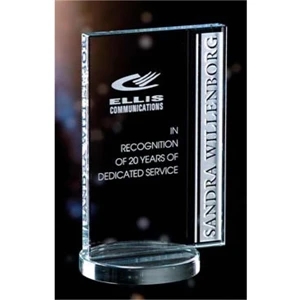 Avante - Large - Featuring Texture And Dimension,this Is A Very Clean Award Made Of Starphire Crystal