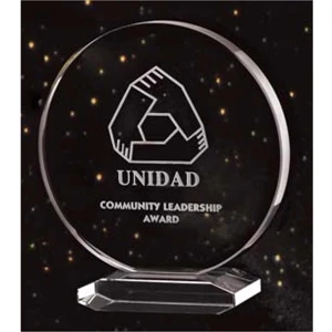 Corona (r) - Small - Award Made Of Optic Crystal, An Excellent Choice For Elevating Your Presentation