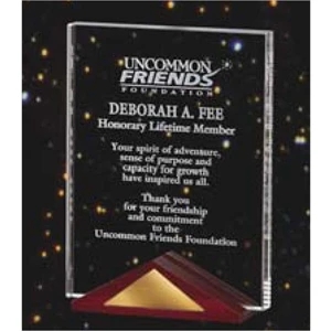 Small - Award With A Solid Cherry Wood Base Are A Great Complement To Crystal
