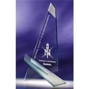Vanguard (r) - Large - Award Made From Jade Crystal, Is A Combination Of Eye-catching Angles