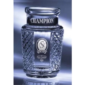 Palmetto - Large - Hand-cut Vase Is Designed With Open Panels Front And Back That Highlight Your Logo