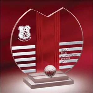 Ionic - Large - Fluted Optic Crystal Award That Is Rich And Classic. Compliments Guaranteed!