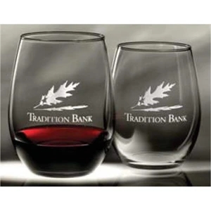 Trendsetter - Set Of 2 - Stemless Wine Glasses Are Now The Hippest Way To Serve Up Wine. 15 Oz