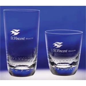 Spritz - Set Of 2 - Exclusive All Purpose 16 Oz. Glass Features A Pattern Of Bubbles Circling Its Base