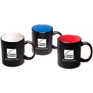 Mondrian - Black-blue - Bulk/each - Fantastic Color Combinations, Matte On The Outside,glossy On The Inside. 11oz Mug