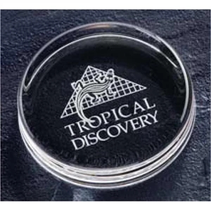 Signature (r) - Optic Crystal Paperweight Represents Quality And Value. 3/4" Thick