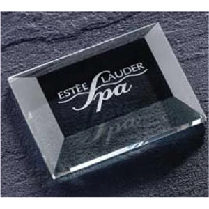 Capitol - Eye-catching,optic Crystal Paperweight Features Cut And Polished Bevels On All Sides